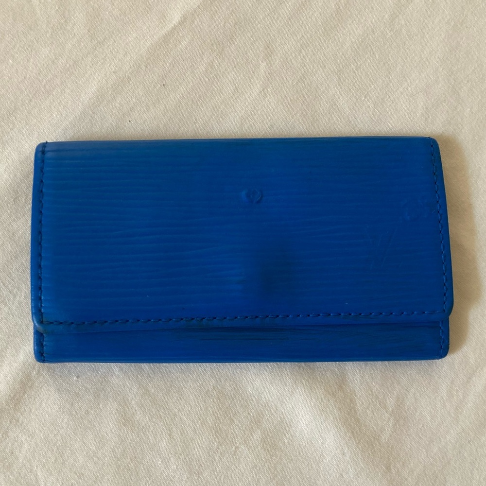 Vintage Louis Vuitton Blue Epi Leather Key Holder